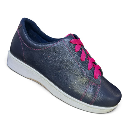 Tennis de Cuero para Mujer R&oacute;mulo Ref 3900 Azul | Calzado C&oacute;modo y Ergon&oacute;mico | Tus Pasos Bogot&aacute;